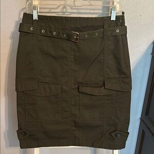 Zara Dark Green Pencil Skirt with Pockets